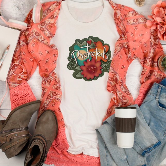 Camiseta de Bonito floral de negrita protegida (Subido por el creador)