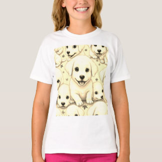 camiseta de bonito y cachorros adorables