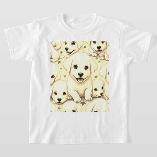 camiseta de bonito y cachorros adorables (Distribución)