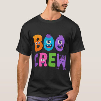 Camiseta De Boo Crew Halloween - Cortas Cartas De 