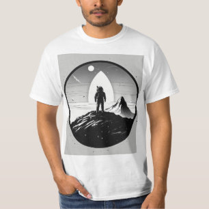 Camiseta de borde de acantilado astronauta minimal