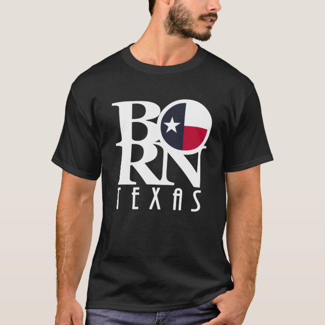 Camiseta de BORN Texas (texto blanco) (Anverso)