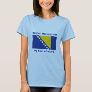 Camiseta de Bosnia Herzegovina con bandera, mapa y