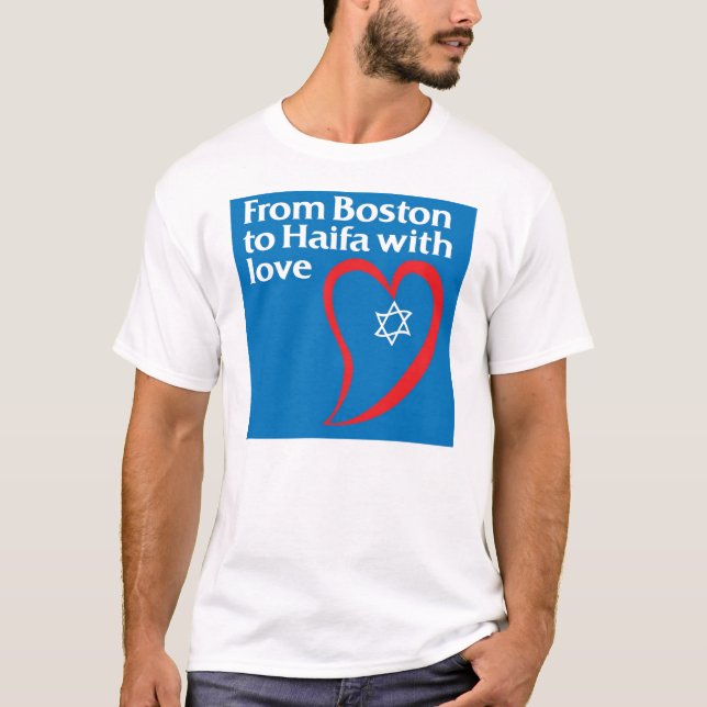 Camiseta De Boston a Haifa con amor (Anverso)