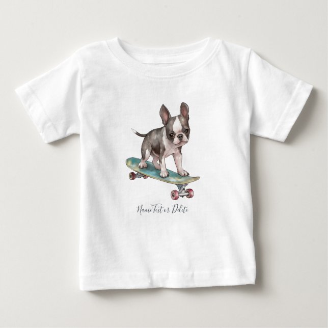 Camiseta de Boston Terrier acuarela (Anverso)