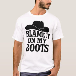 Camiseta de Botas de Baile de Línea Divertida