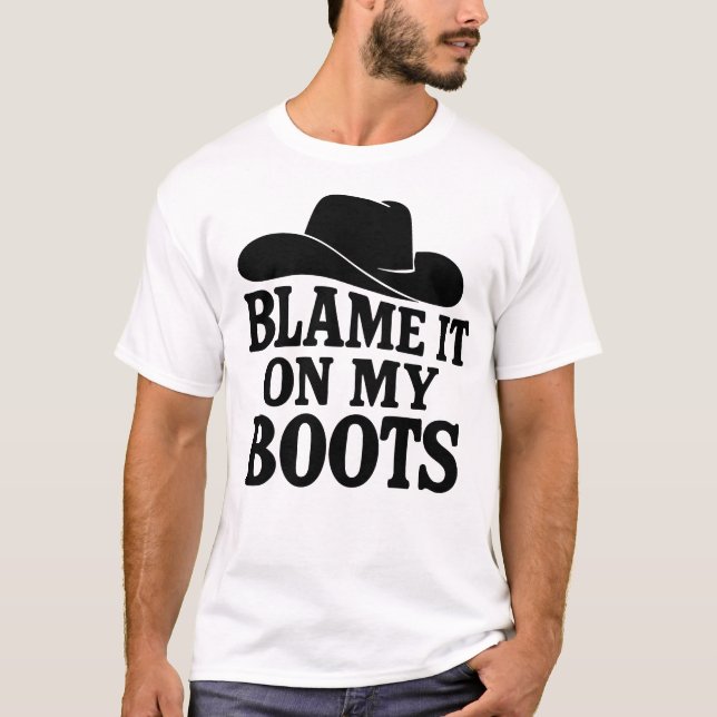 Camiseta de Botas de Baile de Línea Divertida (Anverso)