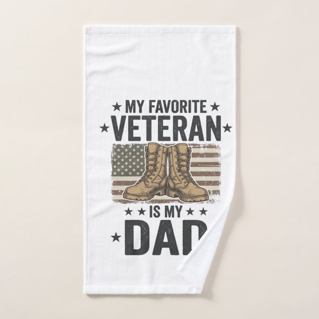 Camiseta de Botas de Combate Patrióticas para Papá (Toalla de mano)
