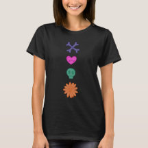 Camiseta de botones espeluznantes de cráneo, flor,