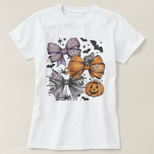 Camiseta De Bow Cute Halloween - Morple Starry Bow