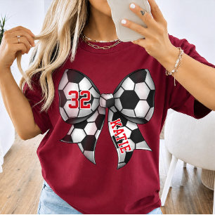 Camiseta de bow de temporada de fútbol personaliza