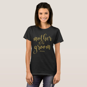 Camiseta de bridal shower dorada para la madre del
