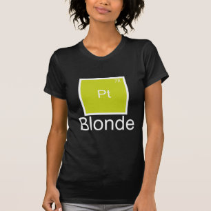 Camiseta de broma del elemento rubio platino