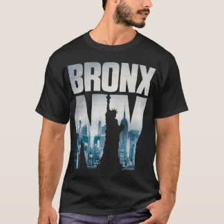 Camiseta de Bronx, NY Skyline T Shirt, New York Ci