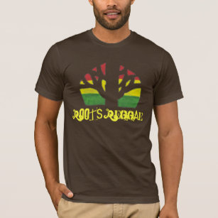Camiseta de Brown de los hombres del reggae de las