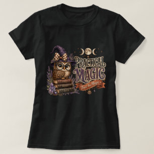 Camiseta de Bruja Búho con Hechizos y Pociones, Cu