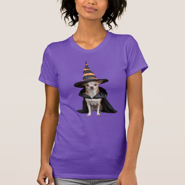 Camiseta de Bruja Chihuahua Adorable (Anverso)