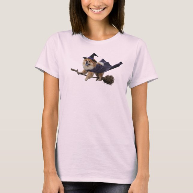 Camiseta de Bruja Chow Chow Adorable (Anverso)