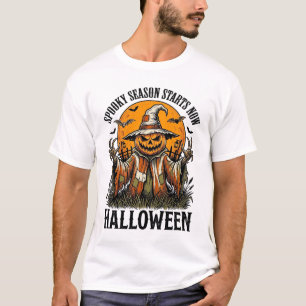 Camiseta de Bruja de Calabaza Espantapájaros de Ha