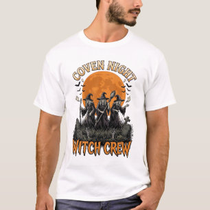 Camiseta de Bruja de Halloween con Grabado Vintage