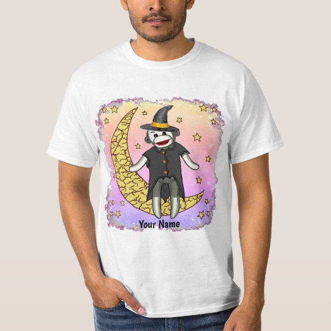 Camiseta de Bruja de Mono de Calcetín (Anverso)
