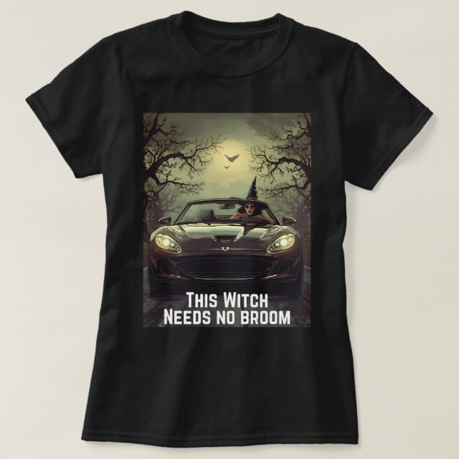 Camiseta de bruja divertida (Diseño del anverso)