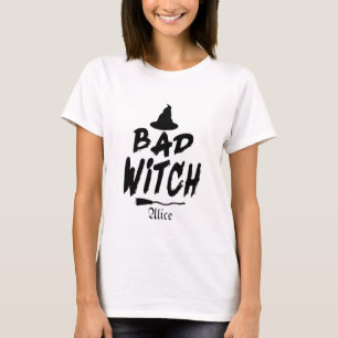 Camiseta de Bruja Mala personalizada, Bruja de Hal