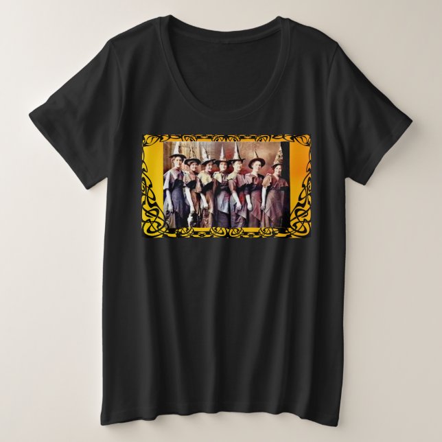 Camiseta de bruja Mischief and Magic de tallas gra (Anverso del diseño)