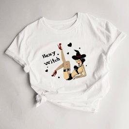 Camiseta de bruja sexy femenina de Halloween