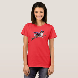 Camiseta de bruja Sheltie linda
