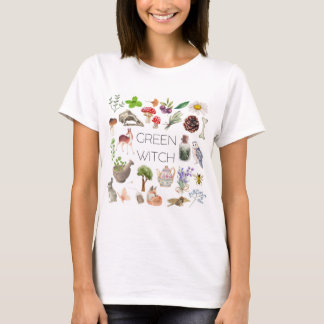 Camiseta de bruja verde