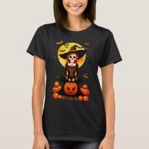 Camiseta de bruja y calabaza naranja de Halloween