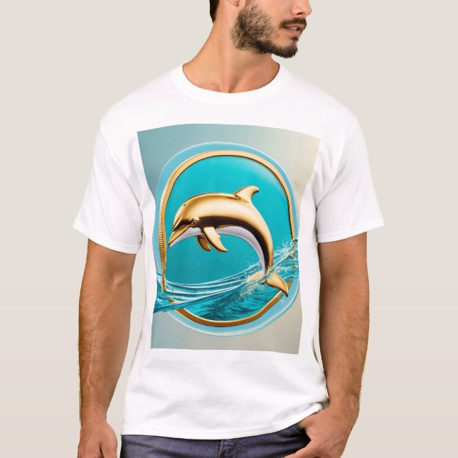 Camiseta de buceo de delfín dorado (Anverso)