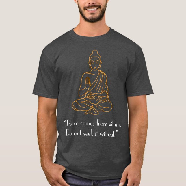 Camiseta de Buda de la carga de los hombres (Anverso)