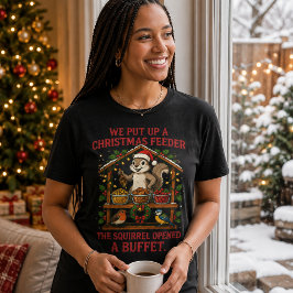 Camiseta de buffet de ardilla de comedero de pájar