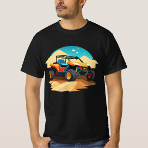 Camiseta de buggy de dunas ATV cruzando el desiert