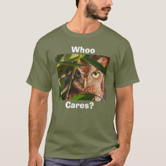 Camiseta de búho a quien le importa