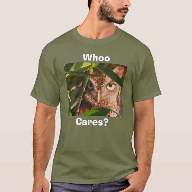 Camiseta de búho a quien le importa (Anverso)