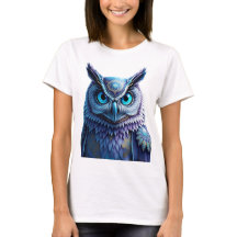 Camiseta de búho de fantasía mística | Mandala esp