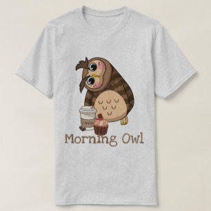 Camiseta de búho de la mañana