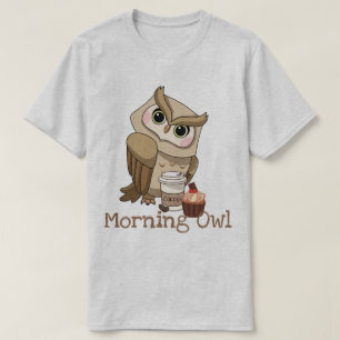 Camiseta de búho de la mañana