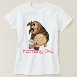 Camiseta de búho de la mañana