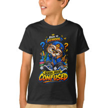 Camiseta de búho divertida y confundida en modo es