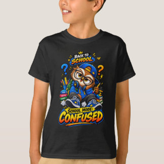 Camiseta de búho divertida y confundida en modo es