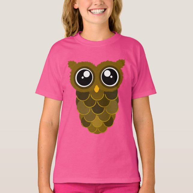 Camiseta de búho kawaii (Anverso)