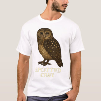 Camiseta de búho manchado: Tee de especies de aves