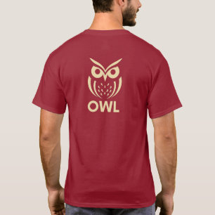 Camiseta de búho minimalista - Tee con logotipo de