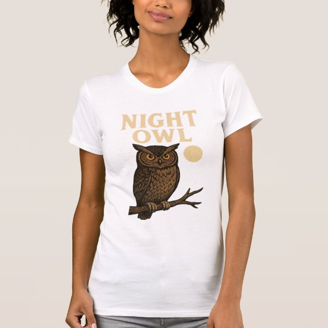 Camiseta de búho nocturno (Anverso)