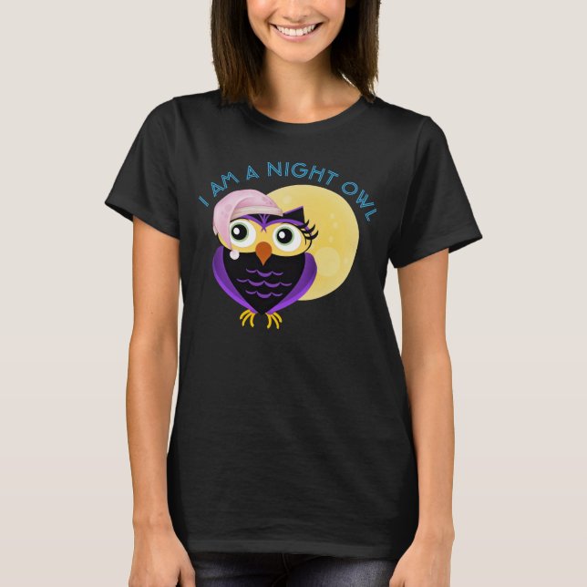 Camiseta de búho nocturno lindo (Anverso)