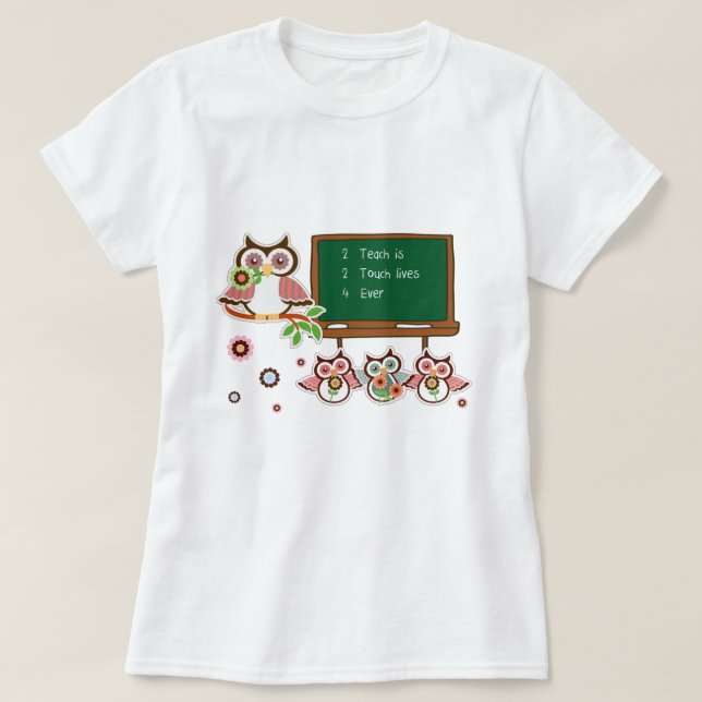Camiseta de búho para profesor (Diseño del anverso)